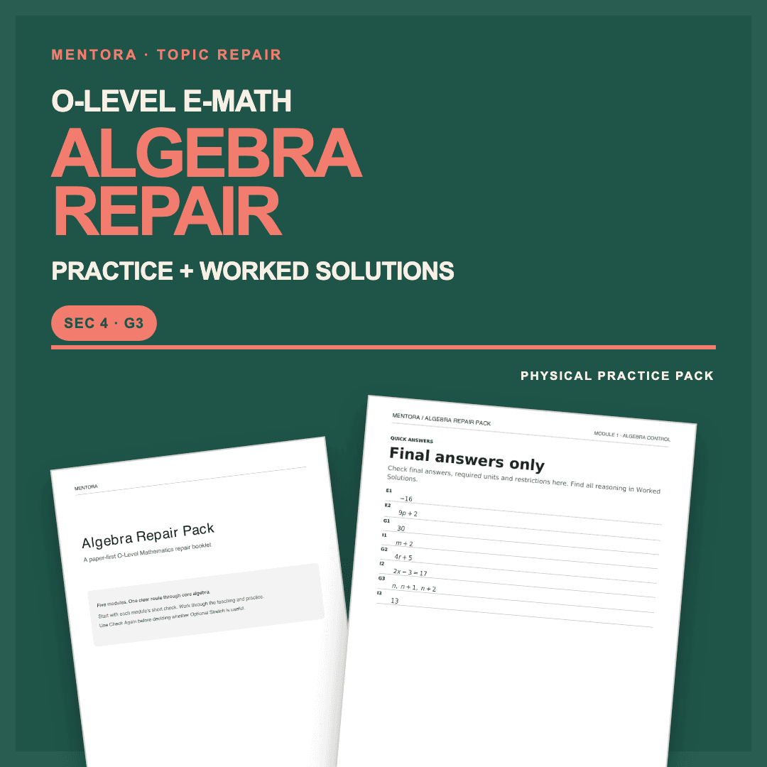 Algebra Repair Pack cover